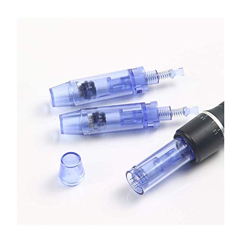 Image of Dr.pen Plastic Ultima A1 36-Pin Analog Wireless Electric Microneedling Pen, Skin Repair Tool Kit with 10pcs Replacement Needles, Blue