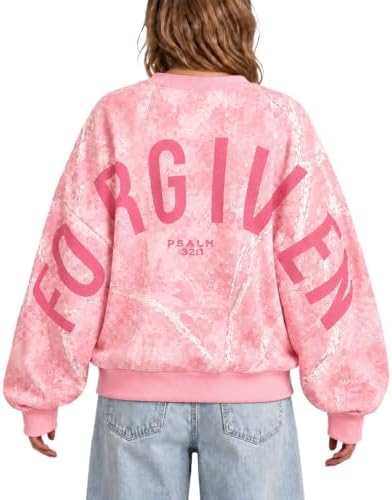 Forgiven Sweatshirt Women Men Oversized Camo Sweatshirt Fleece Pullover Top