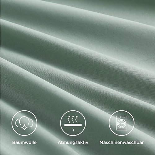 BEDSURE Kissenbezug 40x80 2er Set - 100% Baumwolle Kopfkissenbezug Grasgrün – Ansicht 8