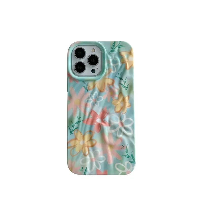 Image of COVERLY for iPhone 15 Plus 3D Trendy Rainbow Flower Phone Case,Premium Texture Luxury Retro Cute Multi Color Artistic Cool Design -Aesthetic Shades Heart Princess Cover for Apple iPhone 15 Plus