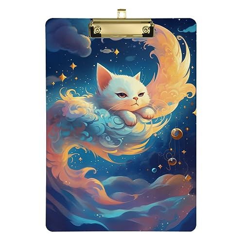 Portapapeles de gato dibujado a mano por Office Solutions Direct, portapapeles de plástico, enfermeras, practicantes