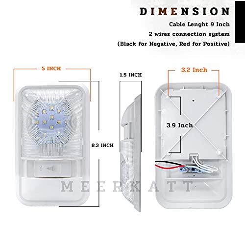 image for Meerkatt 8.3 Inch 5 Pcs Neutral White 24 LED Ceiling Single Dome Inter