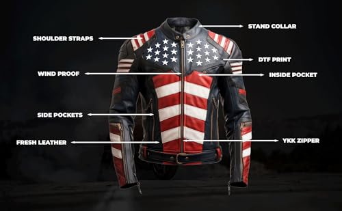 The Next Mens Genuine Leather Jacket Inspired by American Flag USA Casual Motorcycle Zipper Coat With USA Flag Stitched4