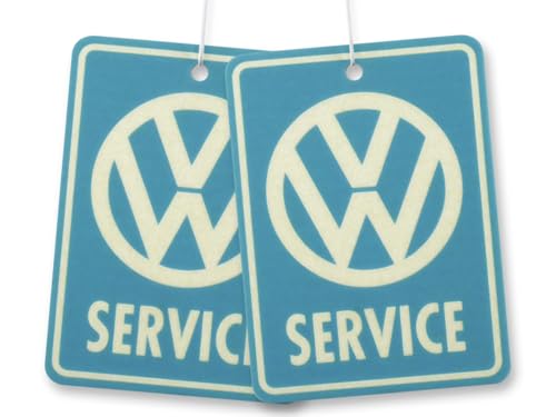 BRISA VW Collection - Volkswagen Luft-Erfrischer-Duft-Spender fürs Auto im T1 Bulli Bus Motiv Doppelpack (New Car/VW Service/Grün)