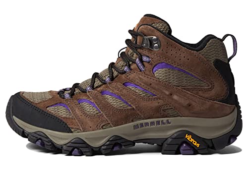 Merrell Women's Moab 3 Mid Hiking Boot, Bracken/Purple, 8