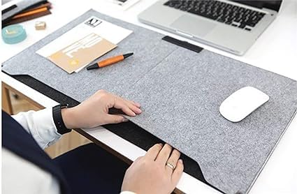 JENICO WORLD Laptop Keyboard Mouse Felt Pad with Paper and Pen Pocket for Desktops (Grey) (B0CKRWFWLM) Amazon Price History, Amazon Price Tracker