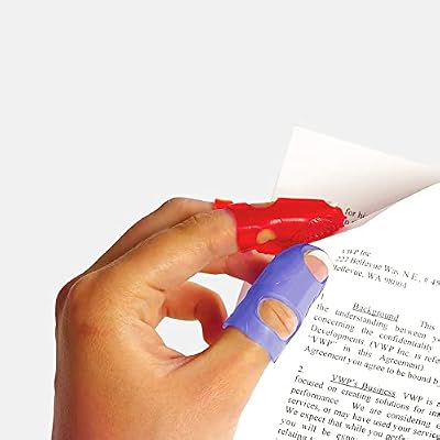 LEE 61070 Tippi Micro-Gel Fingertip Grips, Size 7, Medium, Assorted, 10/Pack