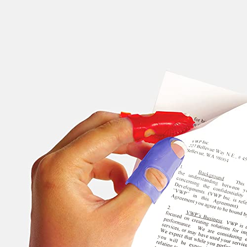LEE 61030 Tippi Micro-Gel Fingertip Grips, Size 3, X-Small, Assorted, 10/Pack
