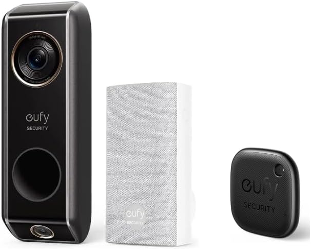 Video Doorbell (Wired) S330 with Chime by Anker SmartTrack Link (Black, 1-Pack), Dual Cam, Delivery Guard, Security Camera