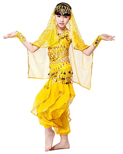 Grouptap Bollywood niños Indios 4 Piezas kuchipudi bharatanatyam Princesa Danza del Vientre...