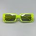 Laurinny Neon Green Sunglasses for Women Men 90s Vintage Fashion Rectangle Sun glasses