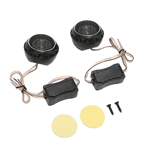 Bewinner 2 X Premium-Kalotten-Hochtöner, 140 W Auto-Lautsprecher Mit Aufklebern, Klare Klangdetails, Metall-Lautsprecher für Audiosystem