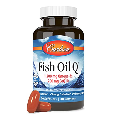 Carlson Fish Oil Q 100 Mg, Omega-3S And Coq10, 60 Soft Gels #TOP4
