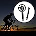 Aosekaa Bicycle Crankset,Mountain Bike Crank Arm Set Square Taper Round Chainring and Crank Iron Single Speed for Outdoor Repairing, Black