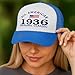 ThisWear 90th Birthday Gifts for All American 1936 Original Classic Turning 90 Birthday Party Trucker Hat Blue