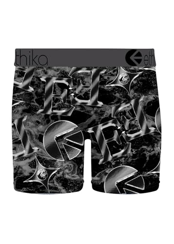 Ethika Mens MID Boxer Brief | Black Water2