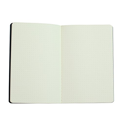 Twone 6 Pack Notebooks Journal - 60 Dot Grid Page/30 Sheets, Premium Thick Paper Soft Cover A5 Size Journal For Travel, Office, Work, Office, Home, School, Business Writing, 5.5 X 8.3 (Black) #TOP1
