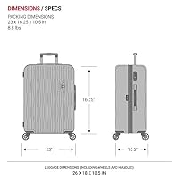 SwissGear 7272 Energie Expandable Hardside Luggage With Spinner Wheels and TSA Lock, Black, Checked-Medium 24-Inch — image 9
