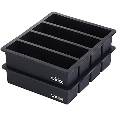 witice Silicone Ice Cube Trays Large for Whisky(2-Pack) - Butter Mold,With Easy Release Ice Cubes for Whiskey and For Cocktail,Food Grade Cover
