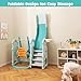 Costzon 4 in 1 Toddler Slide and Swing Set, Castle Indoor Outdoor Baby Swing with Slide, Swing, Climber, Basketball Hoop and Ball, Kids Climber Playground Playset for Boys Girls Gifts Presents