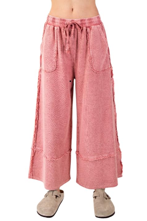 Easel Let's Chill Comfy Wide Leg Pants
