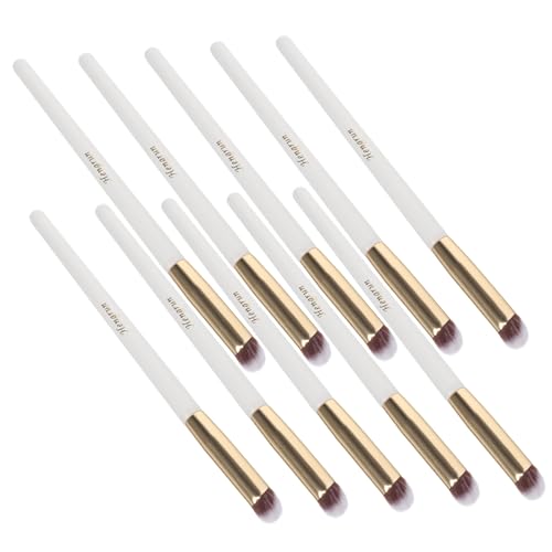 Outanaya Ngled Concealer Brush 10pcs Makeup Brush Set for under Eye Lipstick and Eye Shadow Applicati
