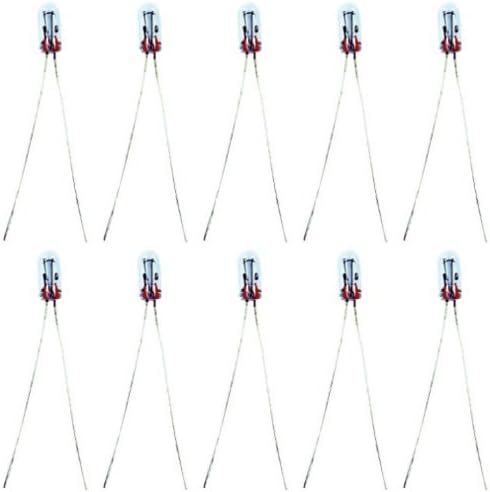 Memotronics 7219 Bulbs, 12 V, 0.72 W, Wire Terminal Base, T-1 Shape (Box of 10)