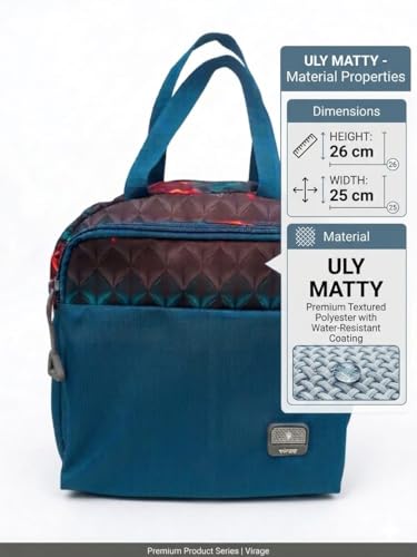 Image of APP Insulated Lunch Bag for Men & Women | 8.1 Litre Tiffin Carry Bag | ULY Matty Fabric | 2 Compartments | 25 x 26 x 5 Inches | Durable Reusable Lunch Bag for Office School College Travel Picnic