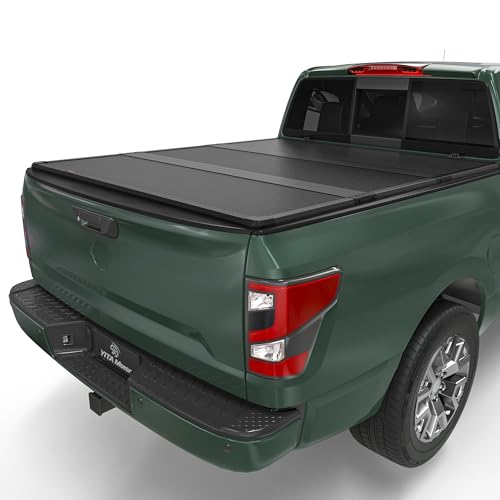 YITAMOTOR FRP Hard Tri-fold Truck Bed Tonneau Cover Fits for Nissan Frontier(NO Mxico) 2005-2026 5 ft Bed