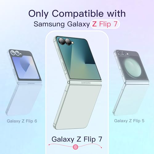 Image of JETech Case for Samsung Galaxy Z Flip 7 2025, Crystal Transparent Hard PC Shell, Anti-Scratch Shockproof Slim Protective Phone Cover (Clear)