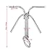 DJDK Grappling Hook with 4-Claw - Stainless Steel Climbing Carabiner Hook, Prevent-Rust Grappling Hook Marine Boat Yacht Hardware, for Retrieving, Outdoor Hiking, Fishing
