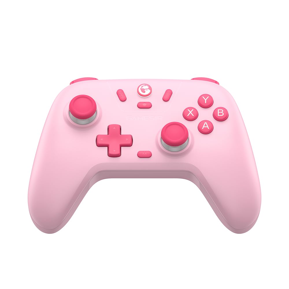 GameSir Nova Lite 2.4g Controller for PC, Steam, Switch, iOS and Android devices, Wireless Gaming Gamepad with Hall Effect Joysticks, Turbo Function - （pink）