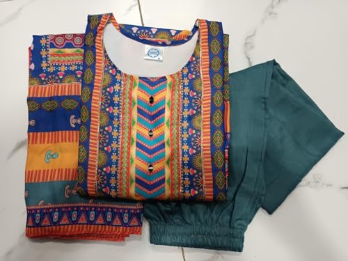 Image of Viscose Muslin womens kurta set with dupatta /womens kurta set with dupatta