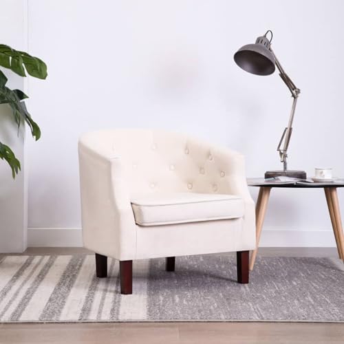 Gecheer Sillón de Tela Beige,Butaca de Salón...