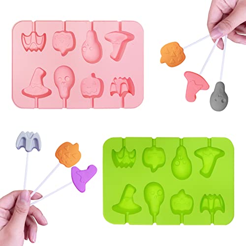 2pcs stampo in silicone per Halloween per lecca