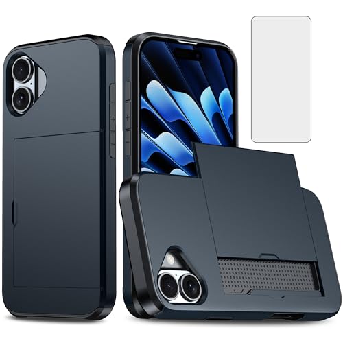 Coque iPhone 17 antichoc silicone TPU avec verre trempé et fente cartes