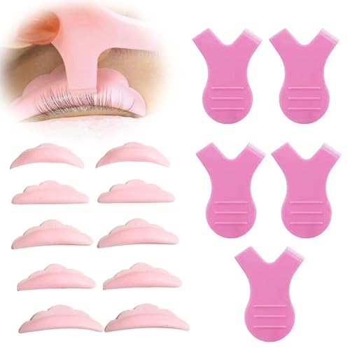 50 Pièces D'Assistants De Recourbe-Cils Et 5 Pièces De Brosses À Cils En Forme De Y, Coussinets En Silicone Pour Recourber Les Cils, Outils De Beauté De Maquillage Des Cils