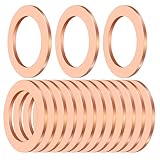 15 PCS Oil Drain Plug Gasket, 14mm Copper Crush Washer Oil Sealing Gaskets, Drain Plug Washer Replacement Compatible with OEM PN 007603-014106, Automotive Car Accessories