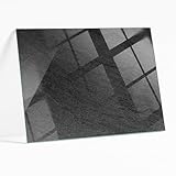 Tablero de la Mesa de Cristal Templado Rectangular 100x70 cm | Placa De Seguridad | Topes Antideslizantes | Instalación Rápida | Bordes Pulidos | para Salón | Diseño Moderno - Piedra Natural