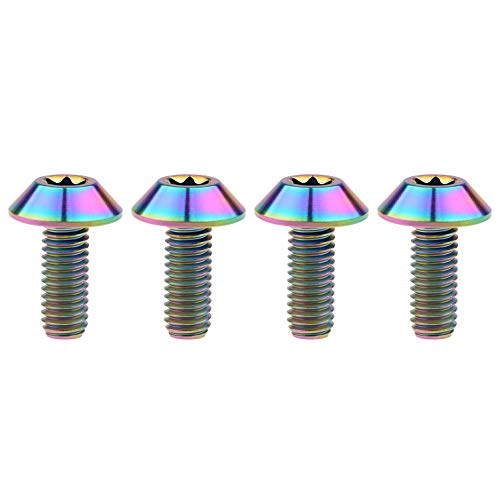 Boulons Torx en titane M6x15mm arc-en-ciel pour un style unique de votre vélo