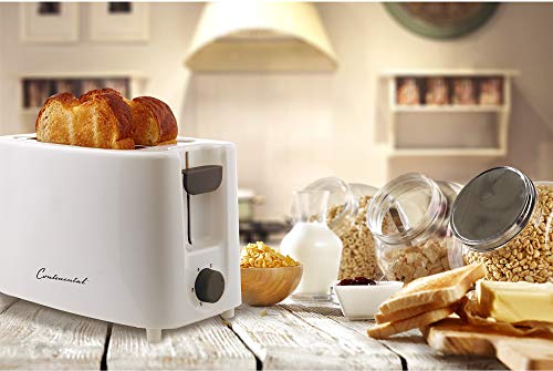 Continental Electric Ce-Tt011 Electric Toaster, 2 Slice, White #TOP6