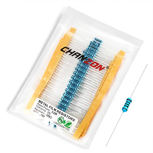 Chanzon 100Pcs 1/2W (0.5W) 100 Ω Ohm Metal Film Fixed Resistor 0.01 ±1% Tolerance 100R Mf Through Hole Resistors Current Limiting Rohs Certificated #TOP6