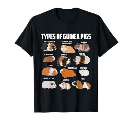 Different Types Guinea Pig Pet Gift T-Shirt