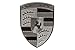 Porsche Turbonite Black and Grey Hood Emblem