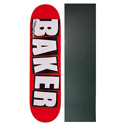 Baker Skateboard Deck Brand Logo White 8.5" with Griptape