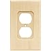 Franklin Brass W10397-UN-C Square Single Duplex Wall Plate/Switch Plate/Cover, Unfinished Wood