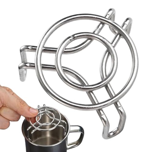 Steamer Rack,Mini Stainless Steel Food Grade 2.4x2.4in | Small Steam Rack Stand | Home Kitchen Electric Cooker Milk Pot Vegetabl