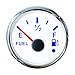 52mm Fuel Level Gauge 0-190ohm Fuel Meter with Alarm Function for Boat Car Yacht 7 Color Backlight Oil Tank Indicator(240-33 White)