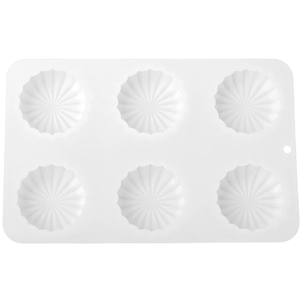 Hrippy 6 Cavity Flower Shell Silicone Pastry Mold, Bakeware for Mousse Chocolate Pudding Jelly Dessert Production