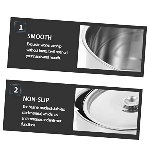 Set de bowl grande de acero inoxidable con tapa miniatura 7